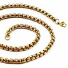 60cm x 6mm Jaseron Ketting Unisex - Verguld RVS - Schakelketting