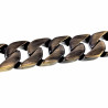 Armband Heren - Brons Verguld Roestvrij staal - Gourmet Schakelsarmband - Brede Armband