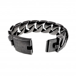 Armband Heren - Verouderde Roestvrij staal - Gourmet Schakelsarmband - Brede Armband