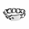 Armband Unisex - Gepolijst RVS - Brede Gourmet Schakelsarmband - Armband met Slangenpatroon