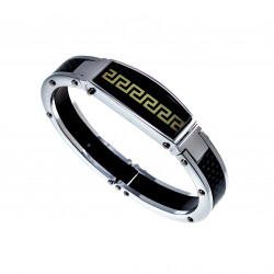 Armband Heren - Grieks Design - Gepolijst RVS - Stijve Armband - Bangle Heren