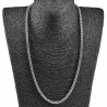 60cm x 4mm Ketting Unisex - RVS Visgraatketting - Herringbone Ketting