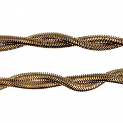 Ketting Dames - Verguld RVS - Verstelbaar - Slangenketting - Dubbele Gevlochten Ketting