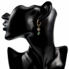 ∅16mm Oorringen Verguld RVS - Oorbellen met Multicolor Abalone Schelp