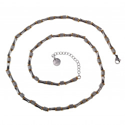 55cm x 4mm Ketting Heren - RVS Goudkleur-Zilverkleur - Verstelbaar Ketting