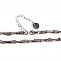 55cm x 4mm Ketting Heren - RVS Goudkleur-Zilverkleur - Verstelbaar Ketting