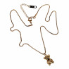 45cm Ketting Dames 18k Verguld RVS Verstelbaar Ketting met Beer Hanger