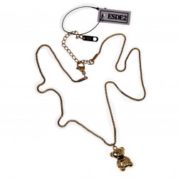 45cm Ketting Dames 18k Verguld RVS Verstelbaar Ketting met Beer Hanger