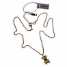 45cm Ketting Dames 18k Verguld RVS Verstelbaar Ketting met Beer Hanger