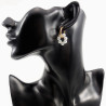 ∅19mm Oorringen met Ronde Hanger van Parels Witte Kristallen RVS