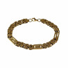 23cm x 9mm Platte Koningsarmband Heren Stalen Goudkleur Schakelarmband