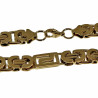 23cm x 9mm Platte Koningsarmband Heren Stalen Goudkleur Schakelarmband