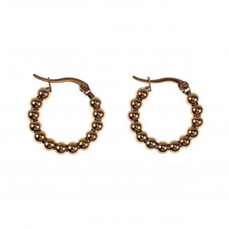 ∅22mm Oorbellen Dames - Verguld RVS - Oorringen met Bollejes