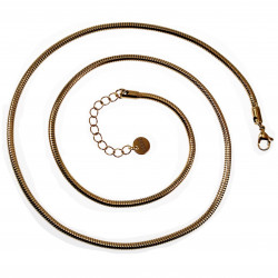 64cm X 3mm Verstelbaar Ronde Slangenketting Unisex - Verguld RVS