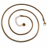 64cm X 3mm Verstelbaar Ronde Slangenketting Unisex - Verguld RVS