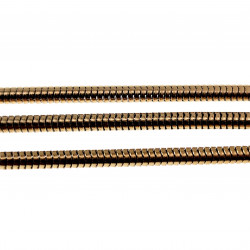 64cm X 3mm Verstelbaar Ronde Slangenketting Unisex - Verguld RVS