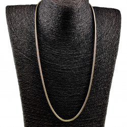 64cm X 3mm Verstelbaar Ronde Slangenketting Unisex - Verguld RVS
