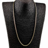 64cm X 3mm Verstelbaar Ronde Slangenketting Unisex - Verguld RVS