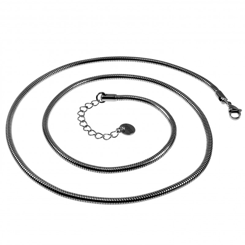 64cm X 3mm Verstelbaar Ronde Slangenketting Unisex - Gepolijste RVS 64cm X 3mm Verstelbaar Ronde Slangenketting Unisex - Gepolijste RVS