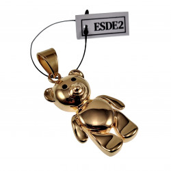 Grote Beer Hanger Unisex - Verguld Roestvrij Staal Symbolische Hanger