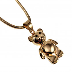 Ketting + Beer Hanger Unisex Verguld RVS Verstelbaar Slangenketting