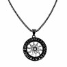 60cm x 3mm Jasseron Ketting + Hanger Unisex - RVS - Ketting met Noorse Viking-Zonbeschermingssymbool Hanger