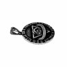 Medaillon Masonic Unisex RVS Vrijmetselaars-Alziende Oog Symbool Hanger
