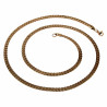 60cm x 4mm Ketting Unisex - Verguld RVS - Platte Slangenketting