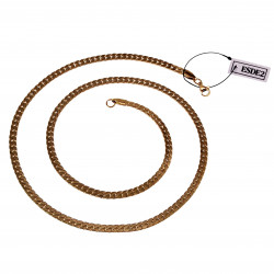 60cm x 4mm Ketting Unisex - Verguld RVS - Platte Slangenketting