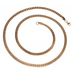 60cm x 4mm Ketting Unisex - Verguld RVS - Platte Slangenketting