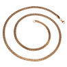 60cm x 4mm Ketting Unisex - Verguld RVS - Platte Slangenketting