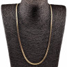 60cm x 4mm Ketting Unisex - Verguld RVS - Platte Slangenketting