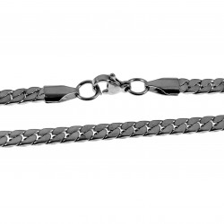 60cm x 4mm Ketting Unisex - Gepolijst RVS - Platte Slangenketting
