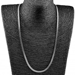 60cm x 4mm Ketting Unisex - Gepolijst RVS - Platte Slangenketting
