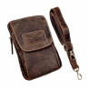 Heuptas Unisex Hunters Telefoontasje Riemtasje Bruin Buffelleer Tas