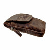 Heuptas Unisex Hunters Telefoontasje Riemtasje Bruin Buffelleer Tas