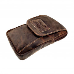 Heuptas Unisex Hunters Telefoontasje Riemtasje Bruin Buffelleer Tas