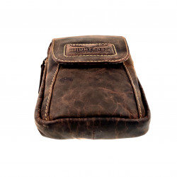 Heuptas Unisex Hunters Telefoontasje Riemtasje Bruin Buffelleer Tas