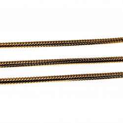 60cm tot 64cm x 2mm Ketting Unisex - Verguld RVS - Verstelbaar - Ronde Slangenketting