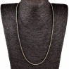 60cm tot 64cm x 2mm Ketting Unisex - Verguld RVS - Verstelbaar - Ronde Slangenketting