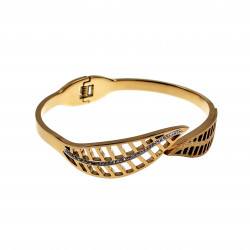Bangle Armband Dames - Blad Design Armband - Verguld Stalen