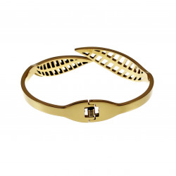 Bangle Armband Dames - Blad Design Armband - Verguld Stalen