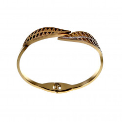 Bangle Armband Dames - Blad Design Armband - Verguld Stalen