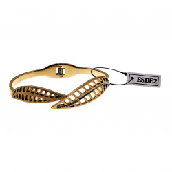 Bangle Armband Dames - Blad Design Armband - Verguld Stalen