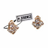 Clip-on Oorbellen met Zirkonia's Dames - Bloem Design - Gold Plating