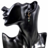 ∅15mm Oorringen Dames Verguld RVS - Oorbellen met Twee Abalone Schelp