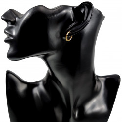 Oorbellen - Earrings - Verguld RVS - Drie Stuks Oorringen Unisex