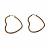 orbellen Dames Earrings - Verguld RVS Hartvormige Oorringen met Strass