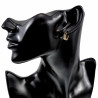 ∅14mm Oorbellen Unisex - Earrings - Verguld RVS - Oorringen met Strass