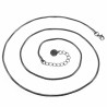 60cm tot 65cm x 2mm Ketting Unisex - Gepolijst RVS - Verstelbaar - Ronde Slangenketting